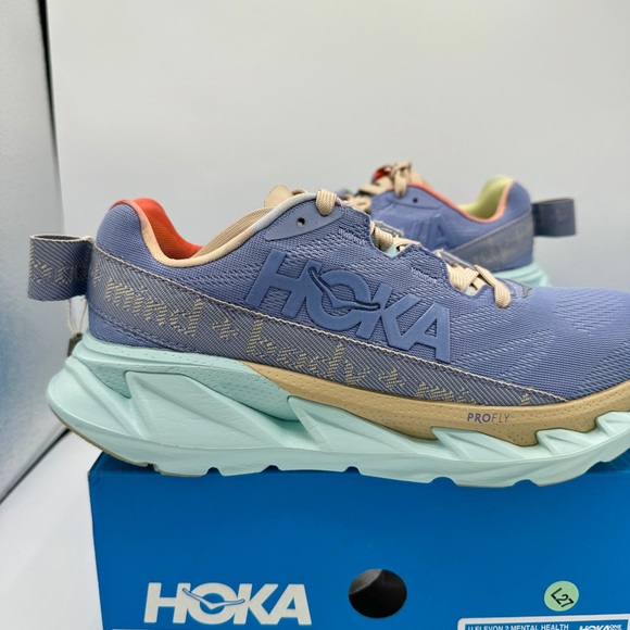 NWT Hoka Elevon 2 Running Shoes Mental Health Sneakers Unisex Purple Blue Glass - Picture 11 of 16